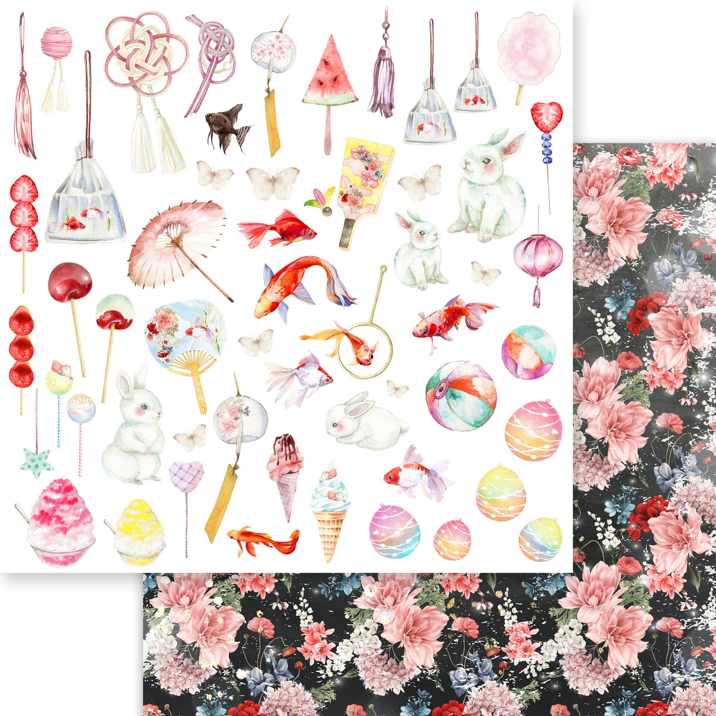 Memory Place Moon Bunny Celebration 12x12 Inch Paper Pack