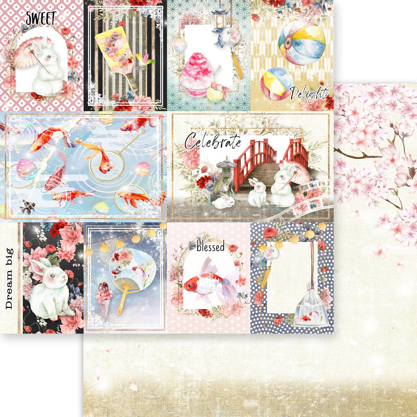 Memory Place Moon Bunny Celebration 12x12 Inch Paper Pack