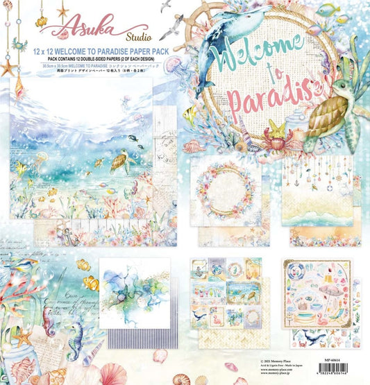 Memory place - Welcome to Paradise 12x12 Inch Paper Pack