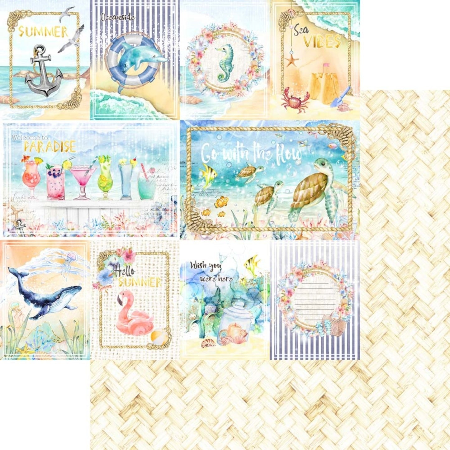Memory place - Welcome to Paradise 12x12 Inch Paper Pack