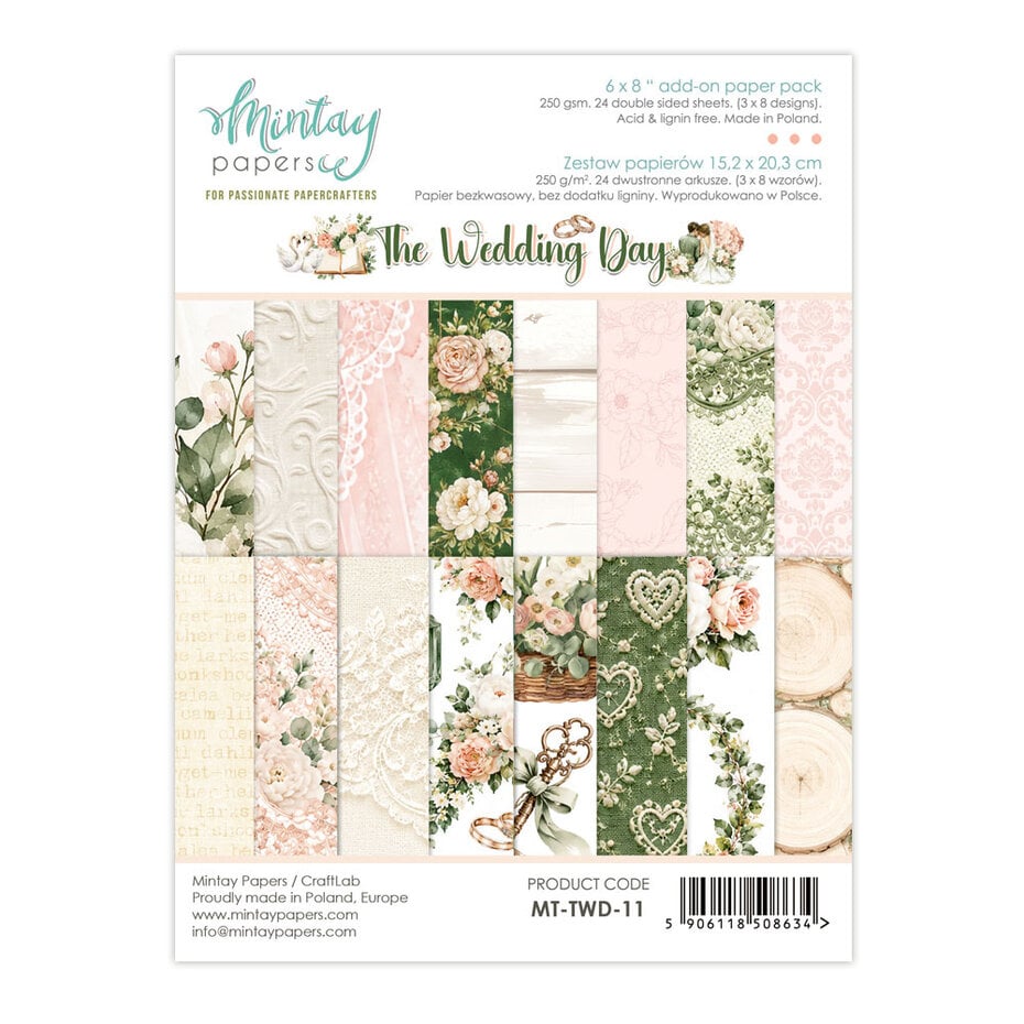 Mintay - The Wedding Day  6x8 Inch Add-On Paper Pack (MT-TWD-11)