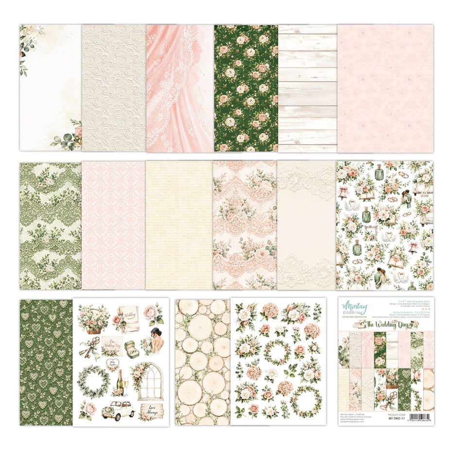 Mintay - The Wedding Day  6x8 Inch Add-On Paper Pack (MT-TWD-11)