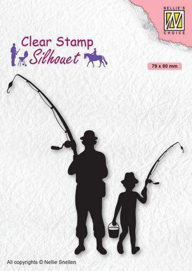 Nellie snellen stempel - Silhouette Clear Stamps Fishermen SIL073