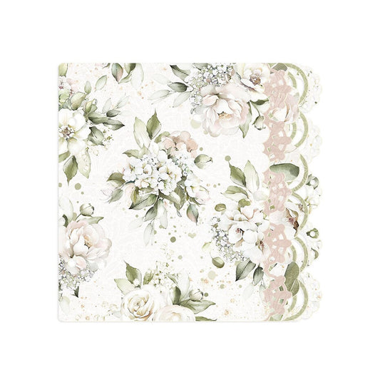 P13 Love and Lace Light Chipboard Embellishments 6x6 Inch Album Base w/ Papers