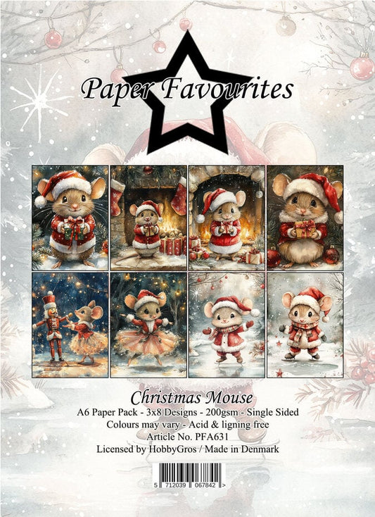 Paper favorites - Christmas Mouse - A6 Paper Pack (PFA631)