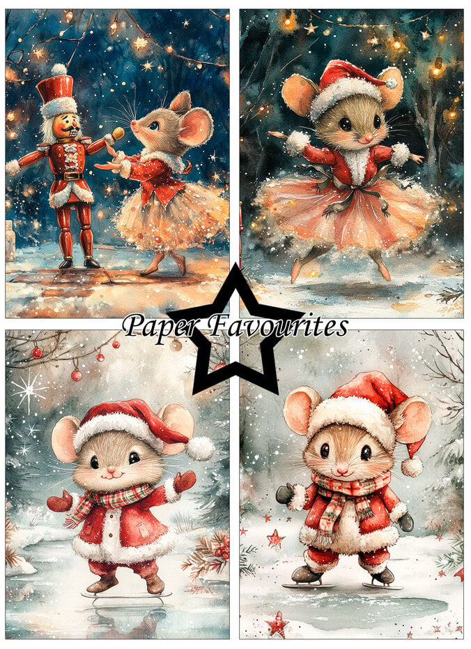 Paper favorites - Christmas Mouse - A6 Paper Pack (PFA631)