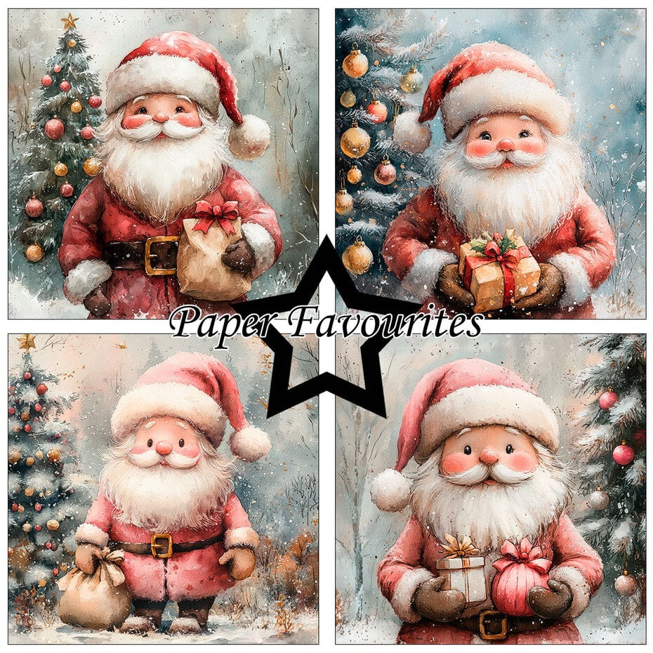 NYHET! Arkpakke - Cute Santa 6x6 Inch Paper Pad (PF596)