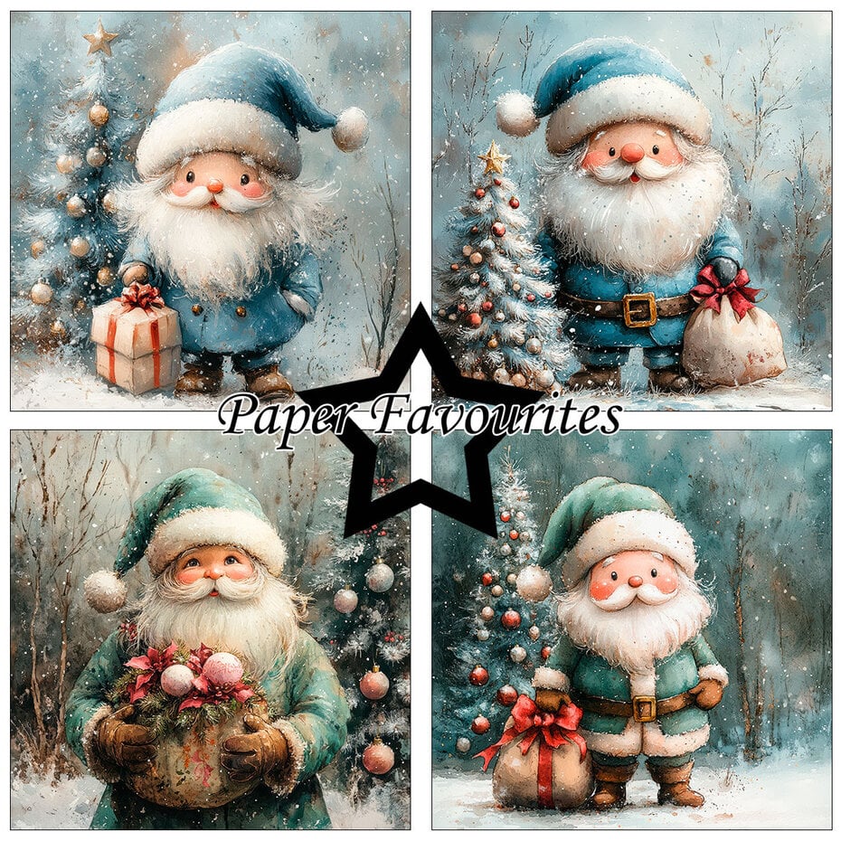 NYHET! Arkpakke - Cute Santa 6x6 Inch Paper Pad (PF596)