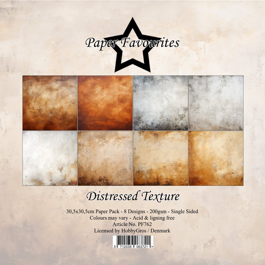 Paper Favorite - Distressed Texture 12x12 Inch Paper Pad (PF762)