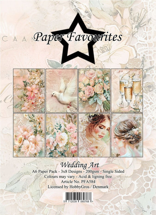 Paper Favourites Wedding art A6 Paper Pack (PFA584)