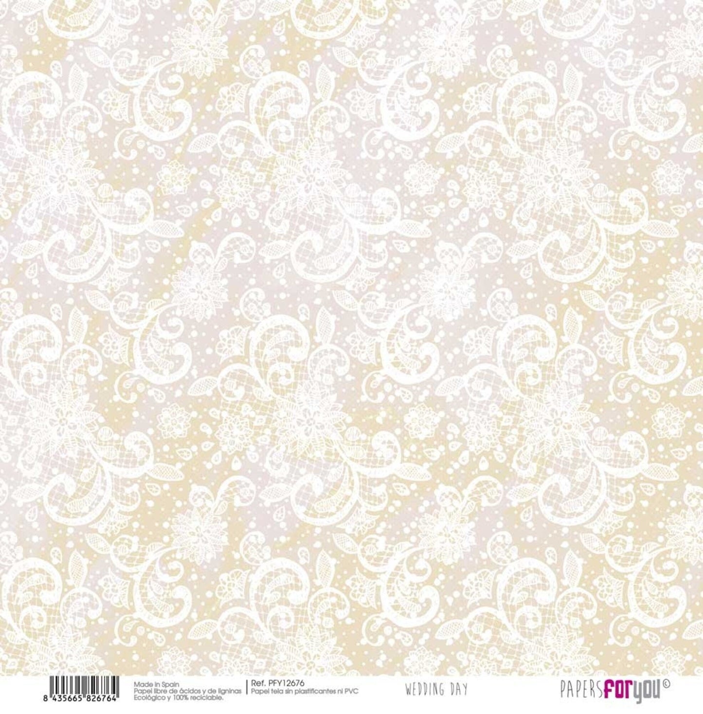Papers For You Wedding Day Canvas Scrap Pack (8pcs) (PFY-12675)