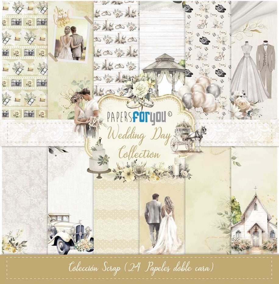 Papers For You Wedding Day mini Scrap Paper Pack (24pcs) (PFY-12633)