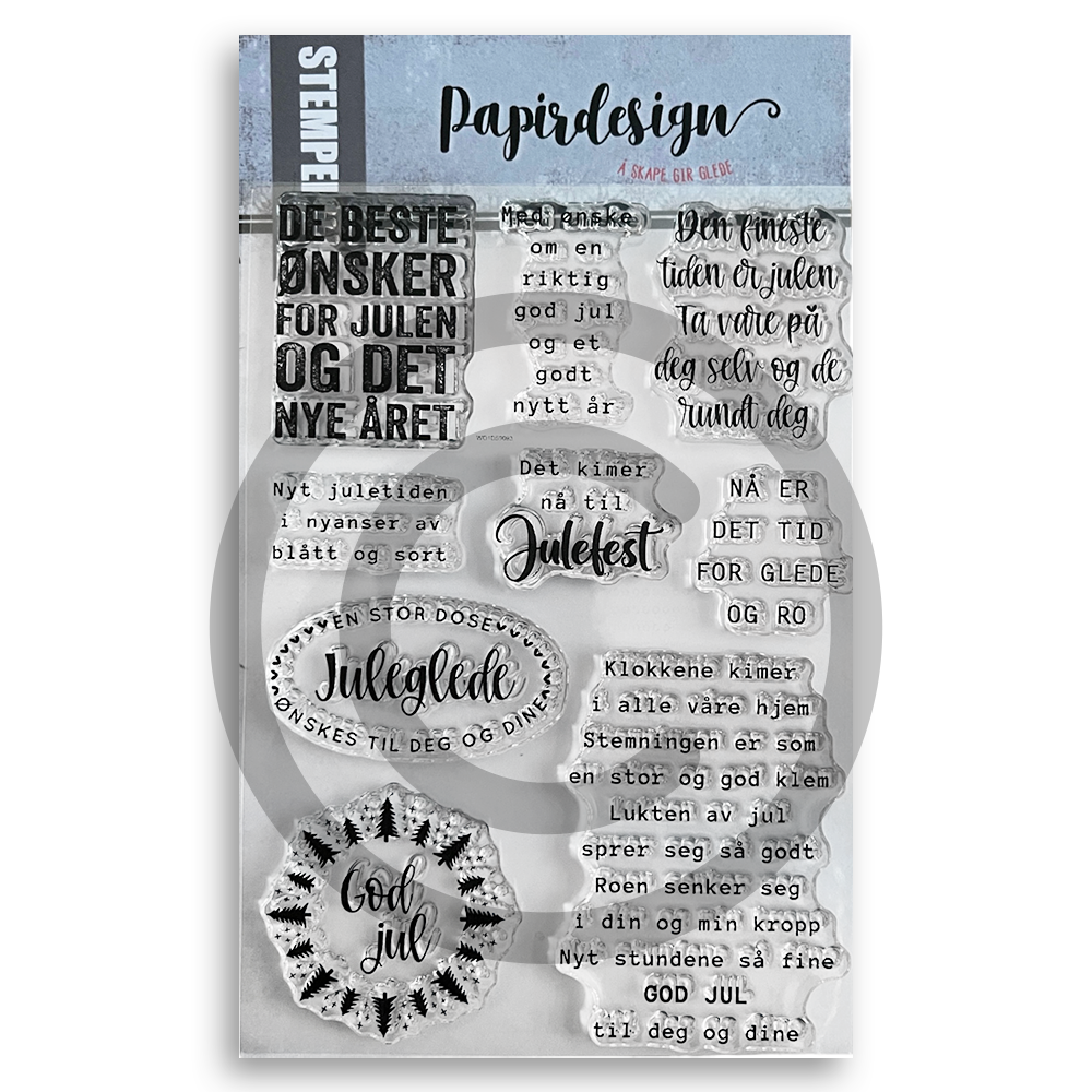 Papirdesign stempelplate / clear stamps - Klokkene kimer - pd 01240