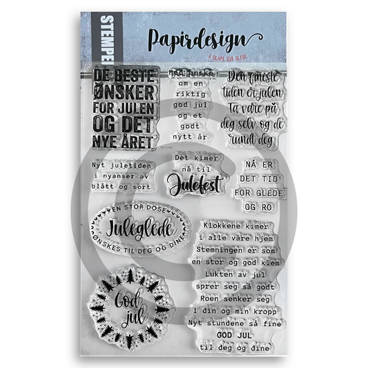 Papirdesign stempelplate / clear stamps - Klokkene kimer - pd 01240