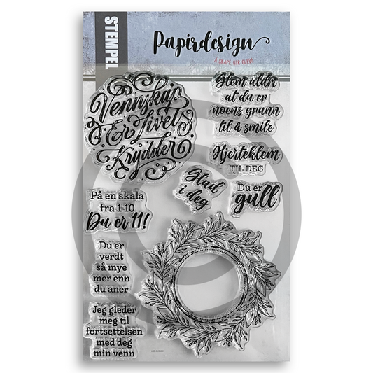 Papirdesign stempelplate / clear stamps - Du er 11 ! - PD 01237