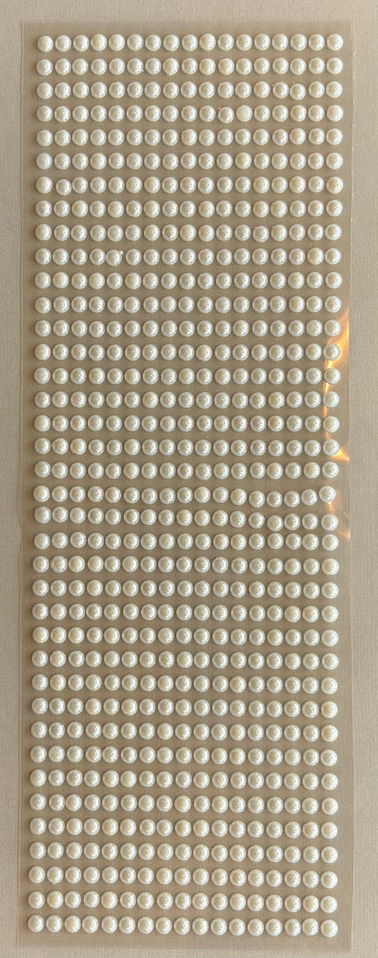 Bestill nå! Kommer snart.  Halvperler Creme - selvklebende- Ø5mm