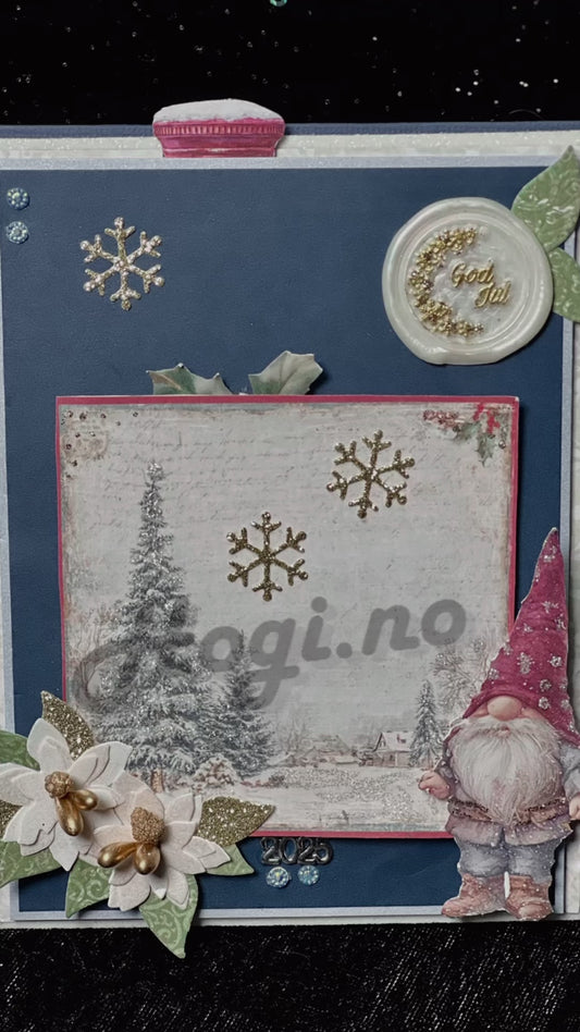 Kurspåmelding 10.Desember / Hobbypakke -Hogi.no’s eget design😊:  Julekort med spennende effekt.
