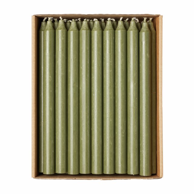 kronelys -rustikklys skogsgrønn 28cm