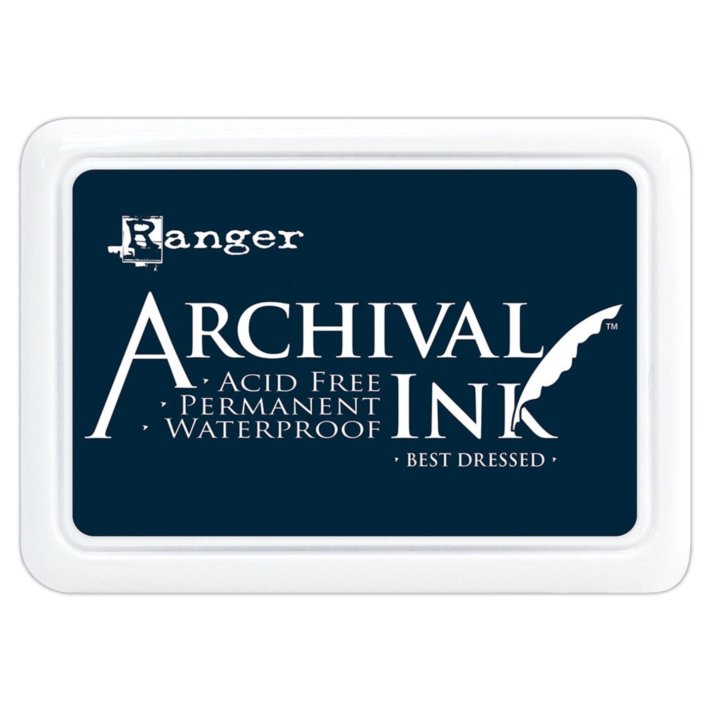Ranger Archival ink pad Best Dressed - stempelpute med dyp blå vannfast blekk
