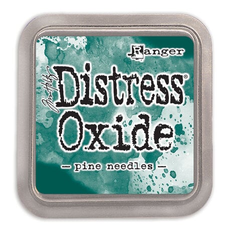 Distress oxide stempelpute pine needles
