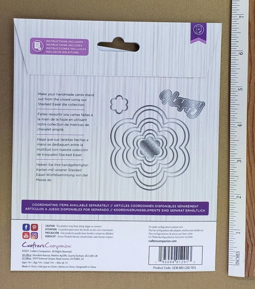 Gemini Crafter's Companion - Create-a-Card Triple Easel Flowers Papercraft Die Set