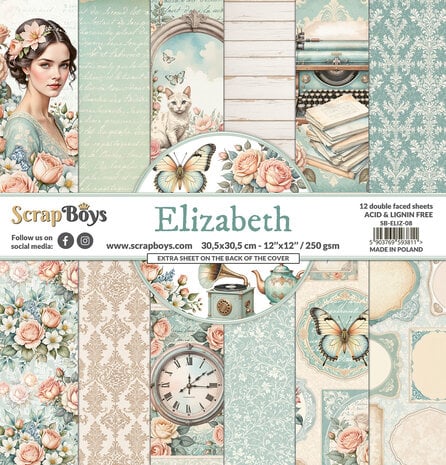 ScrapBoys  arkpakke / paper pack  Elizabeth 12' x 12'