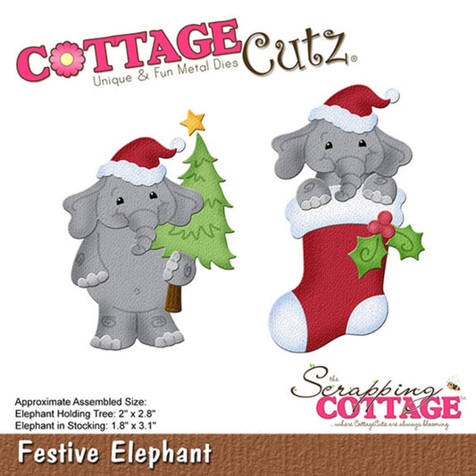 NYHET! Cottage Cuts die - Festive Elephant (CC-1079)