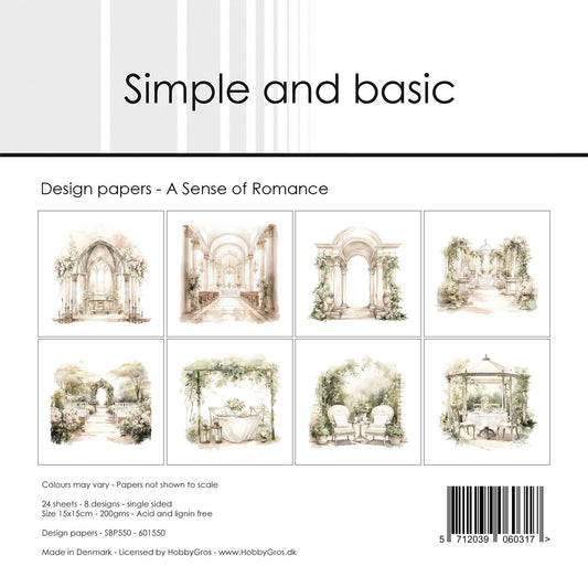 Simple and Basic A Sense of Romance 6x6 Inch Paper Pack