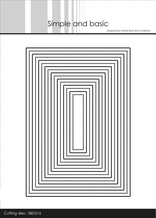 Simple and Basic Single pierced Framed Rectangle Cutting Dies