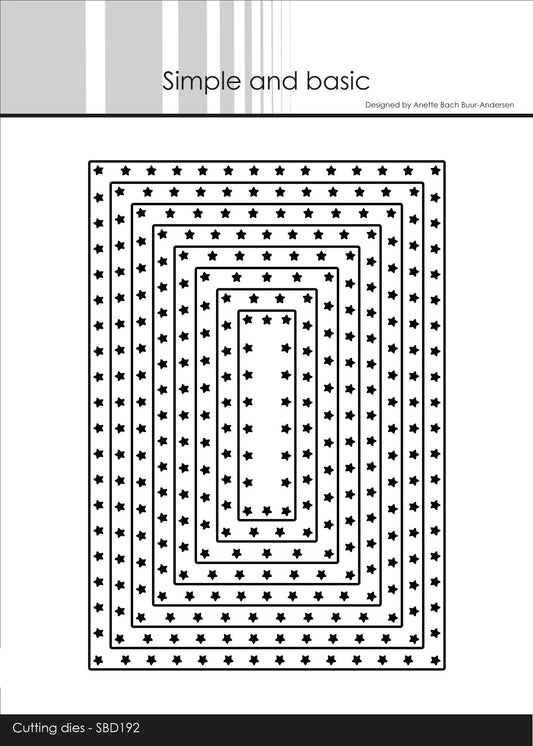 Simple and Basic Star Framed Rectangle Cutting Dies (SBD192)