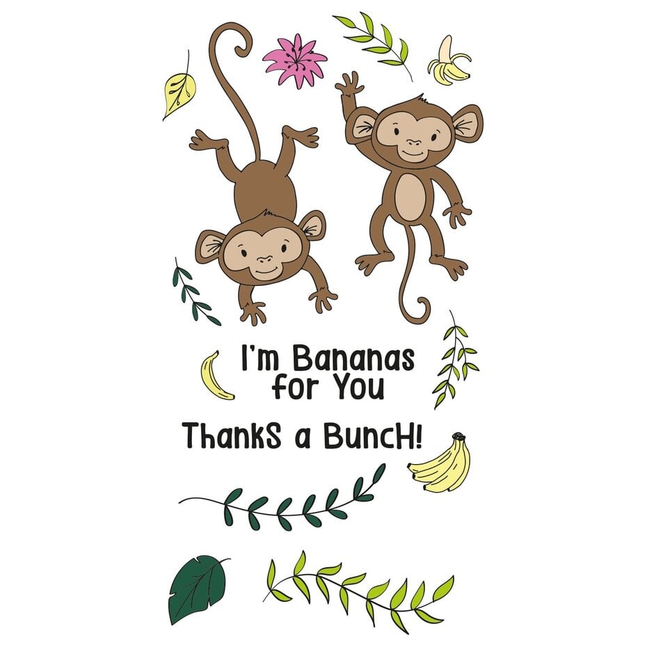 Sizzix thinlits - Clear Stamps by Catherine Pooler Going Bananas (15pcs) (666653)