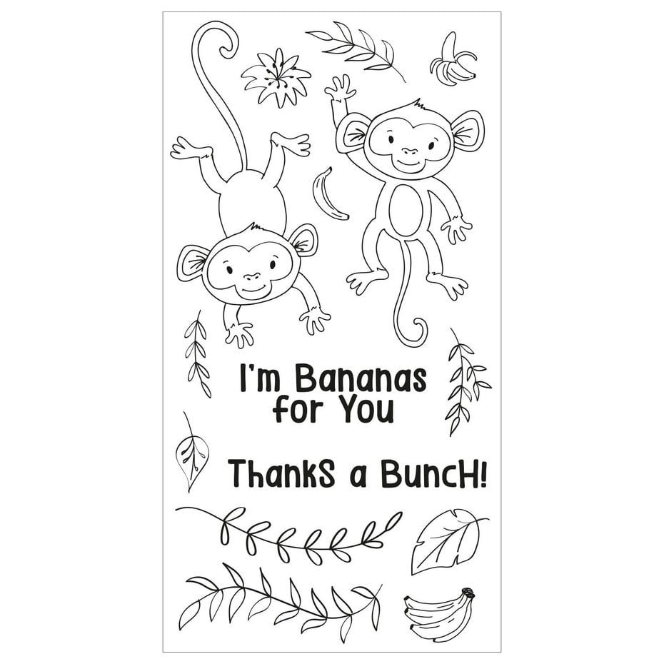 Sizzix thinlits - Clear Stamps by Catherine Pooler Going Bananas (15pcs) (666653)