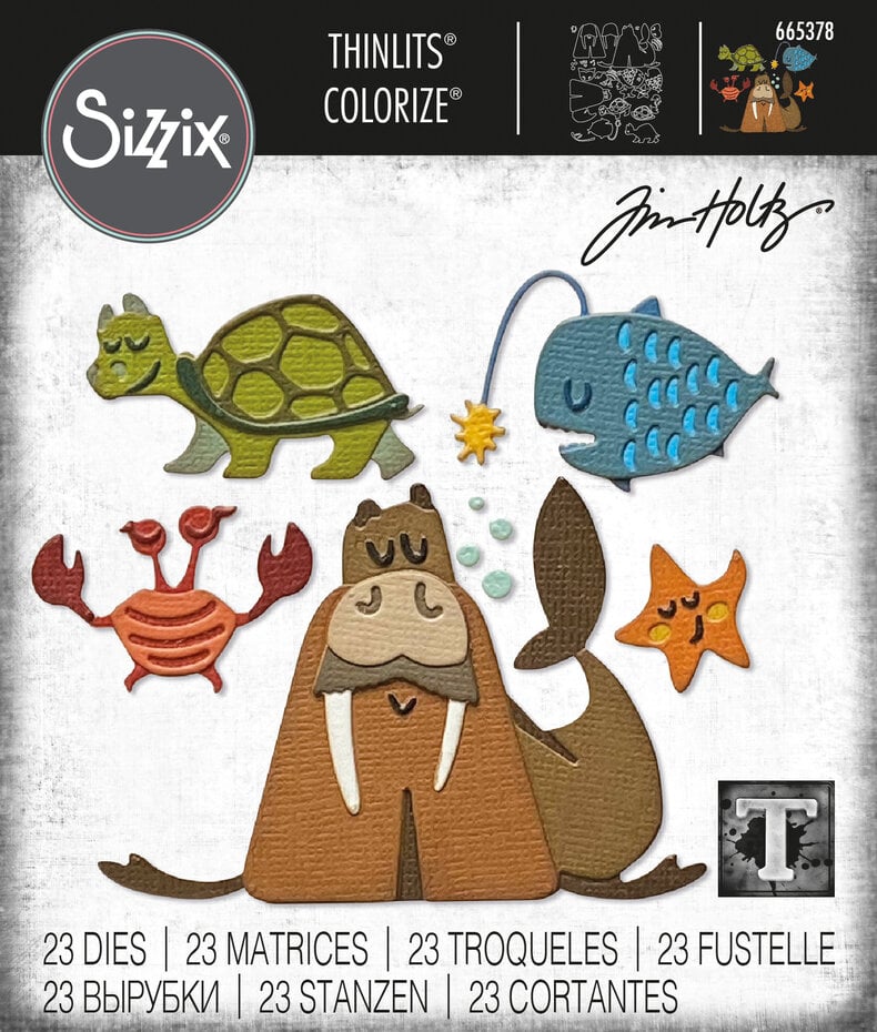 Sizzix Thinlits Colorize by Tim Holtz Under the sea #2