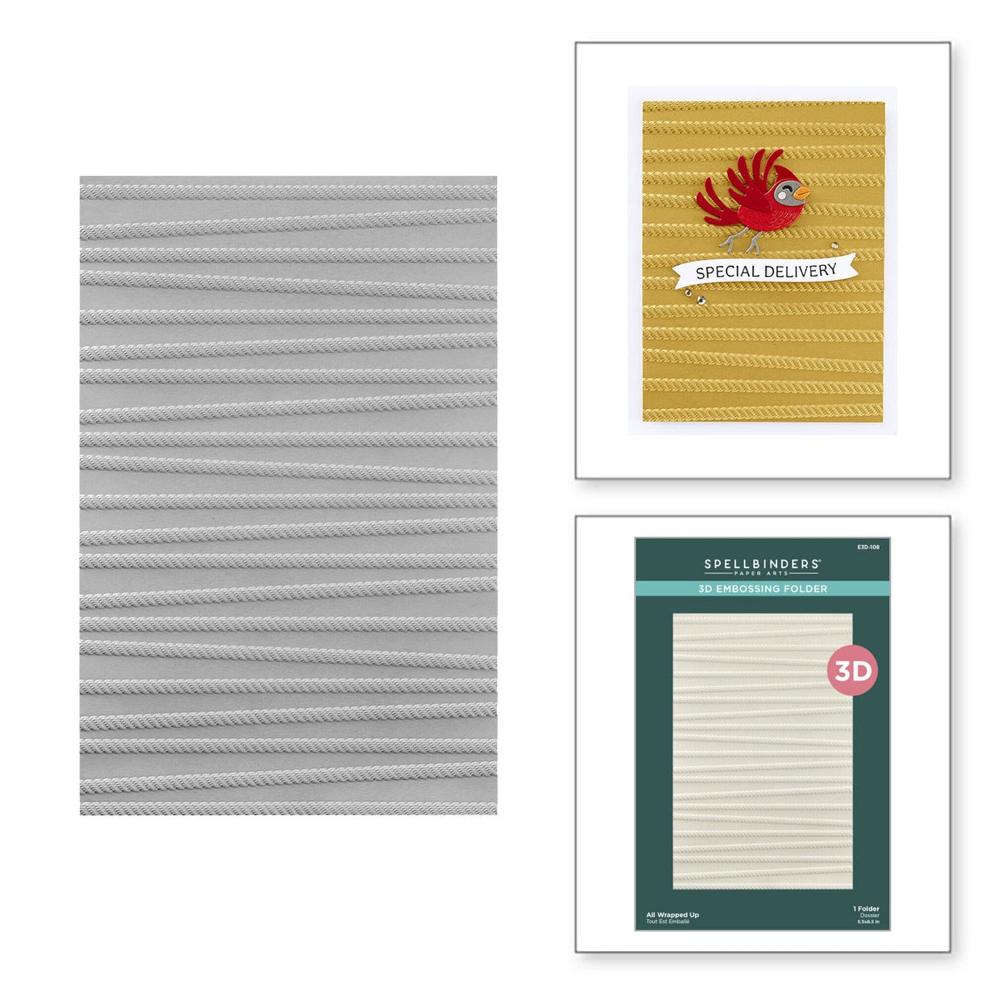 Spellbinders  -  3D embossingfolder - All wrapped up