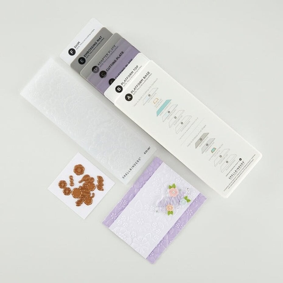 Spellbinders  Platinum Scout Die Cutting & Embossing Machine white-incl. starter kit - Liten smart die-kuttemaskin/ embossingmaskin med tilbehør.