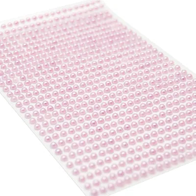 Halvperler m/lim - rosa - 3mm