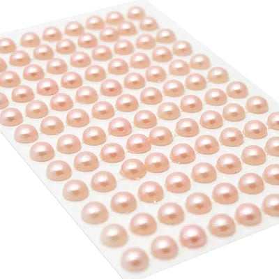 Halvperler m/lim - Rosa - 8mm