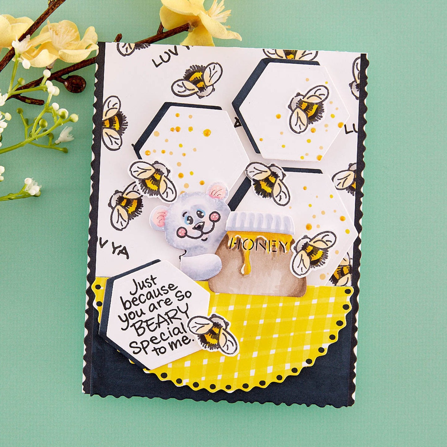 Stampendous - Bear Hugs Faces and Sentiments Clear Stamps (STP-200)