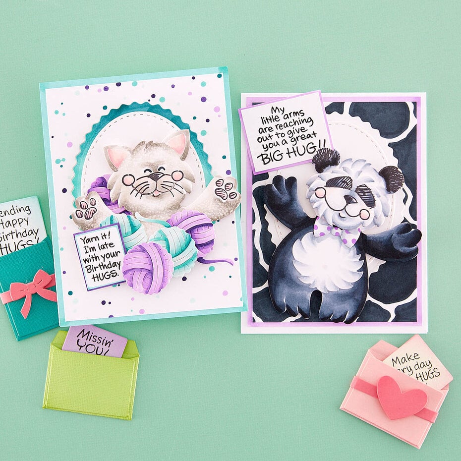 Stampendous - Bear Hugs Faces and Sentiments Clear Stamps (STP-200)