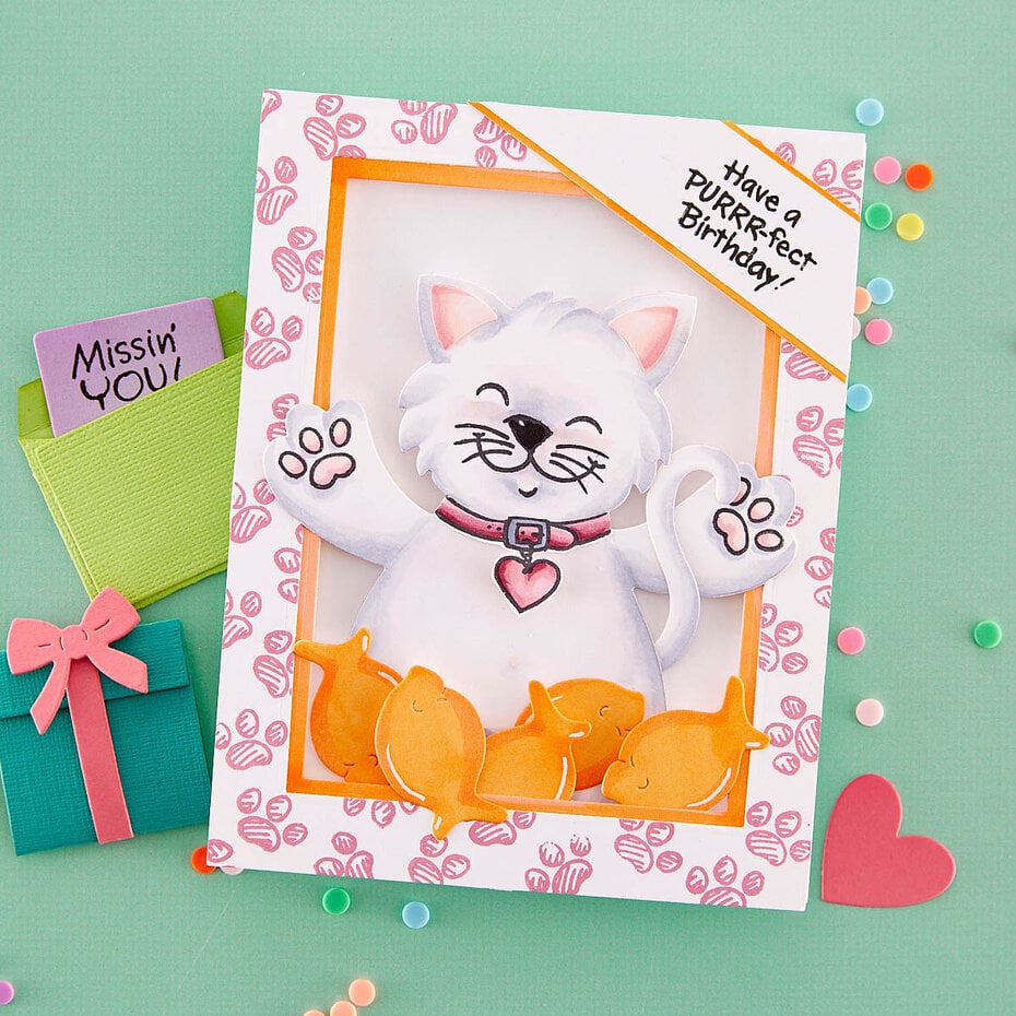 Stampendous - Kitty Hugs dies