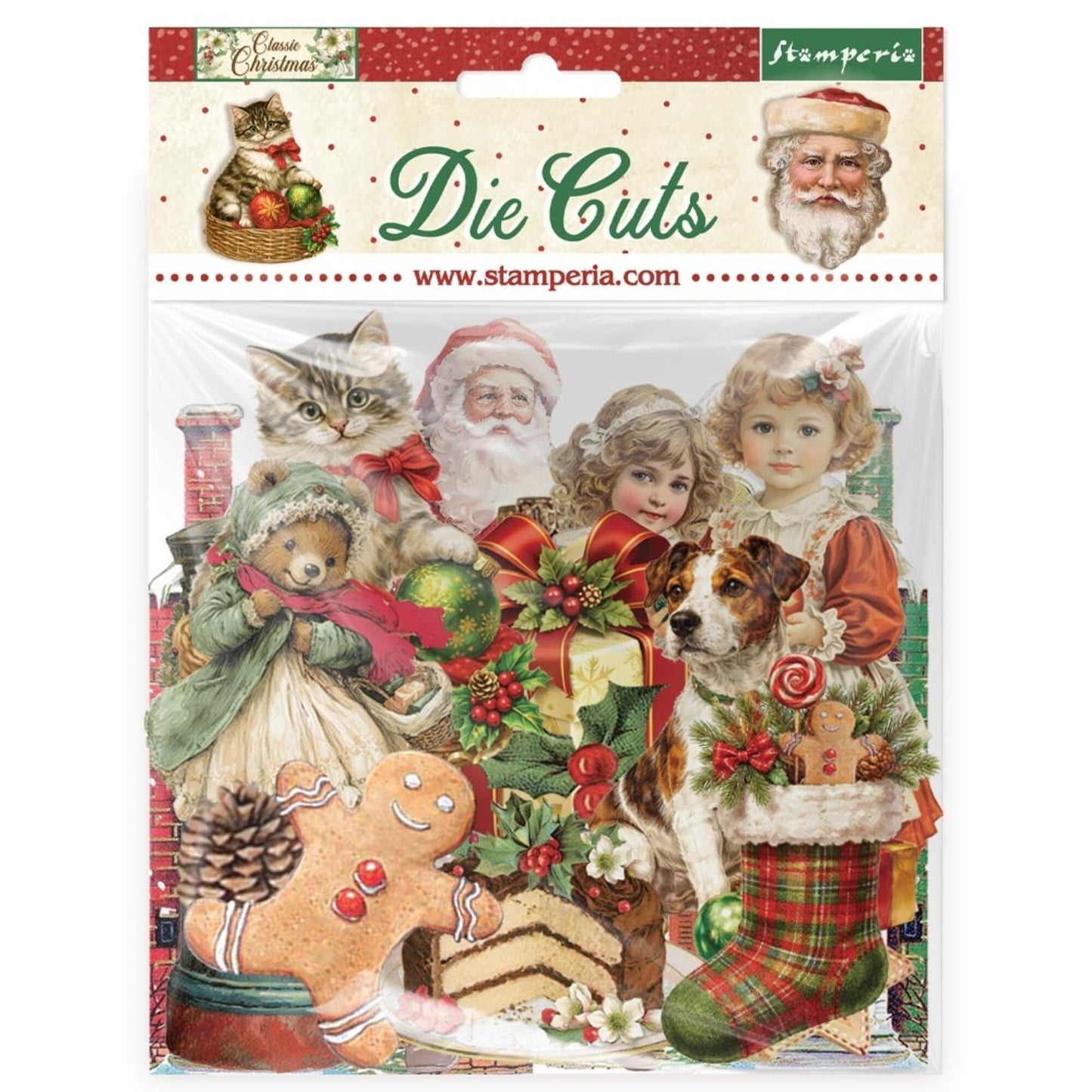 NYHET! Stamperia Classic Christmas Die Cuts Assorted