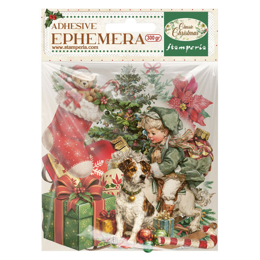 NYHET! Stamperia - die cut pakke - Classic Christmas Ephemera (DFLCT85)