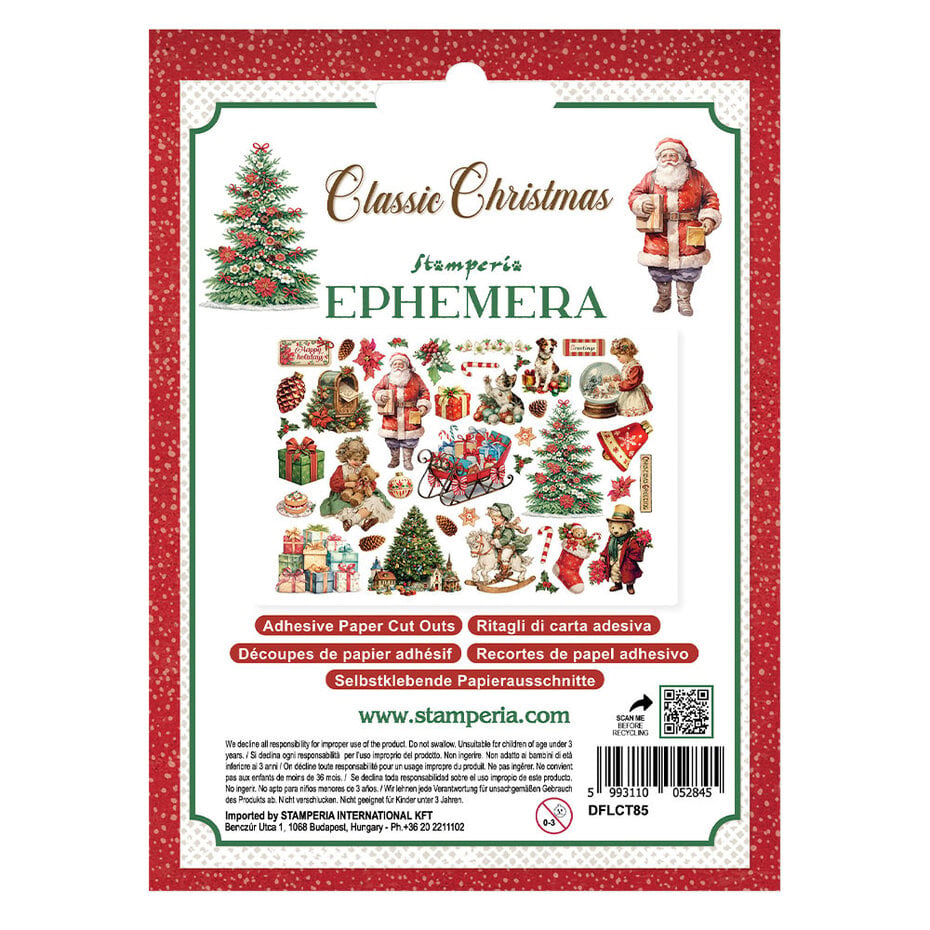 Stamperia - die cut pakke - Classic Christmas Ephemera (DFLCT85)