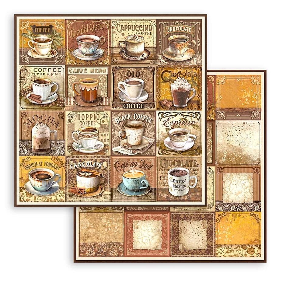 Stamperia Coffee and Chocolate 12x12 Inch Paper Pack SBBL144