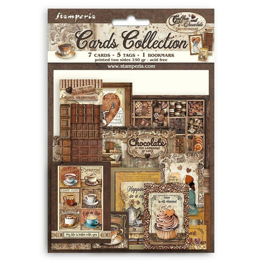 Stamperia Coffee and Chocolate Cards Collection SBCARD23