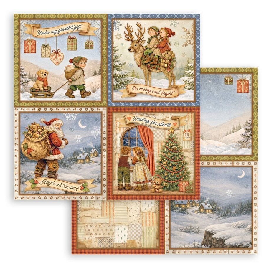 NYHET! Stamperia -Silent Night 8x8 Inch Paper Pack (SBBS148)