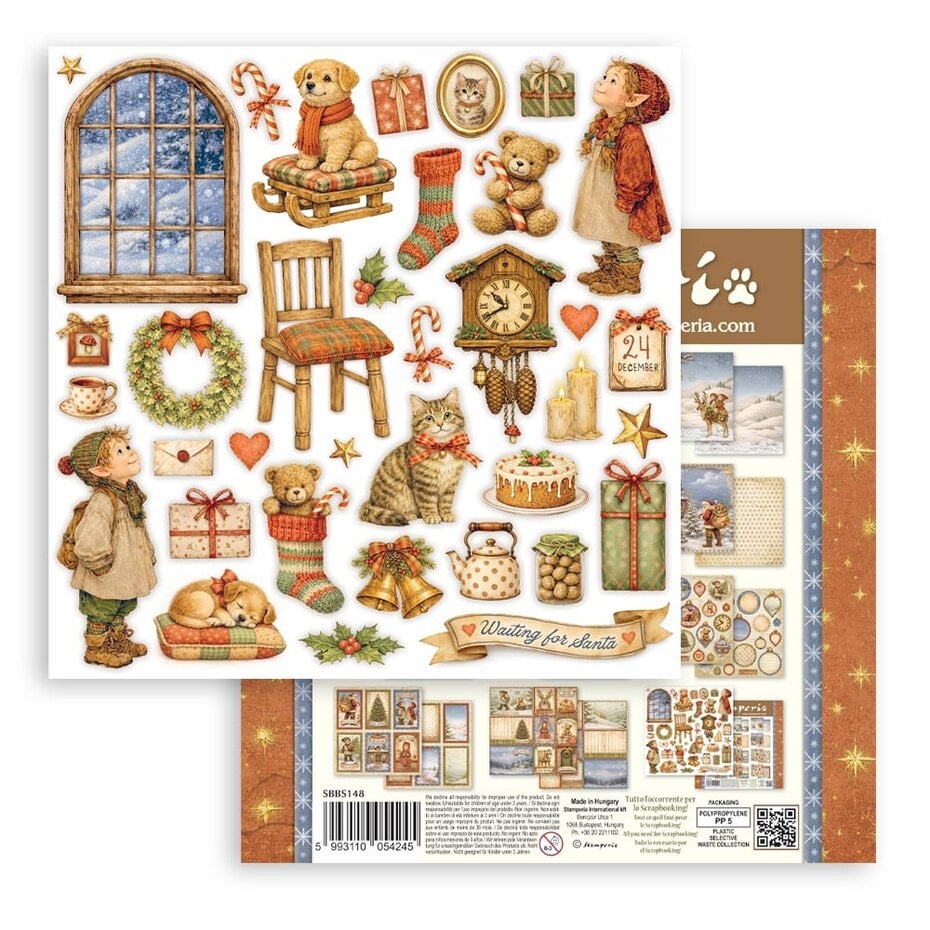 NYHET! Stamperia -Silent Night 8x8 Inch Paper Pack (SBBS148)
