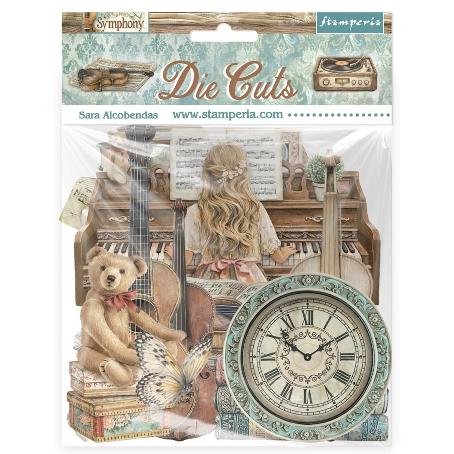 NYHET! Stamperia Symphony Die cuts assorted by Sara Alcobendas