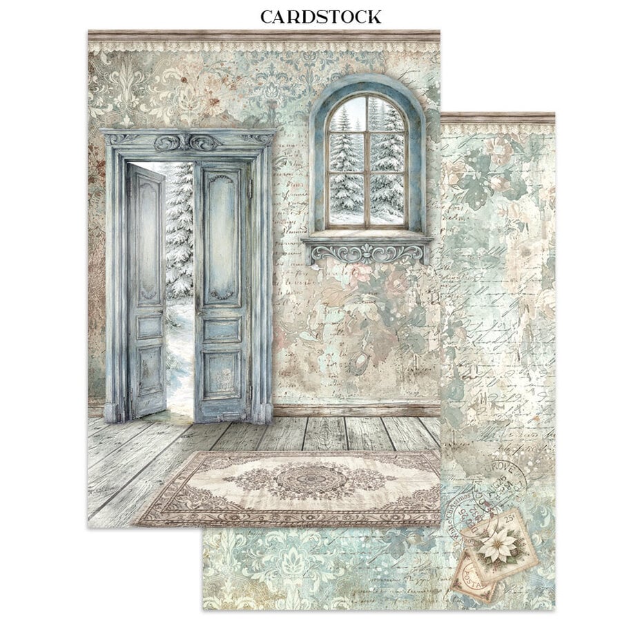 White Christmas Junk Journal Stickers, Backgrounds, Cut-Outs by Cristina Radovan (SBJK28)
