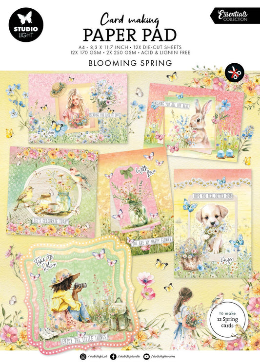 Studio Light Blooming Spring A4 Card Making Paper Pad (SL-ES-CMP16)